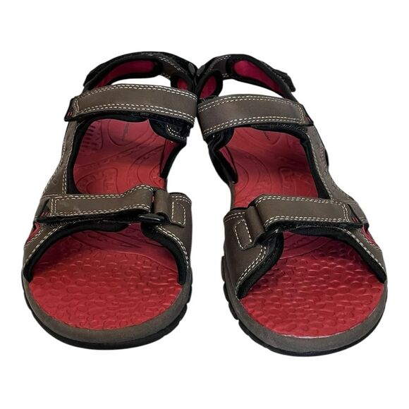 Eddie Bauer | Boys Nugget Brown Hook and Latch Strappy Sandals 6M - Picture 2 of 8